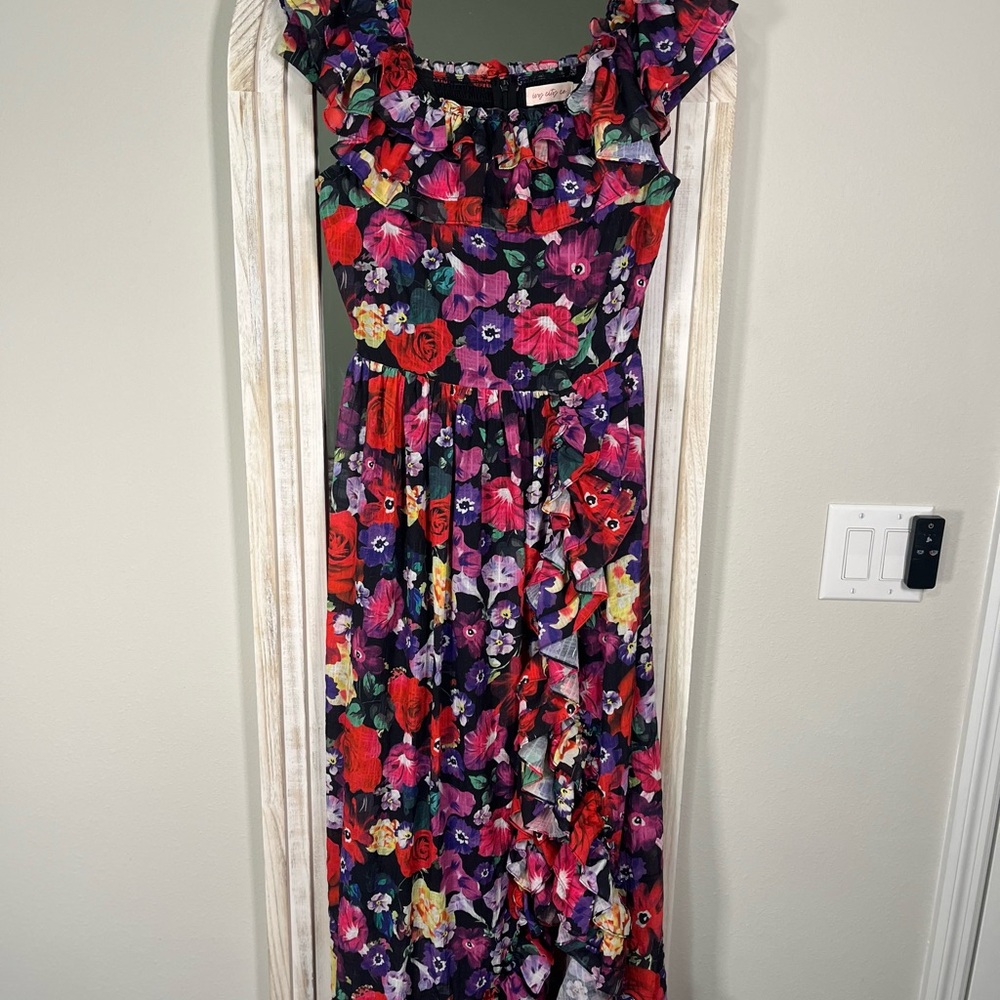 Floral Ruffle Maxi Dress